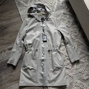 Armani Exchange Gray Hooded Women's Trench Jackey XS